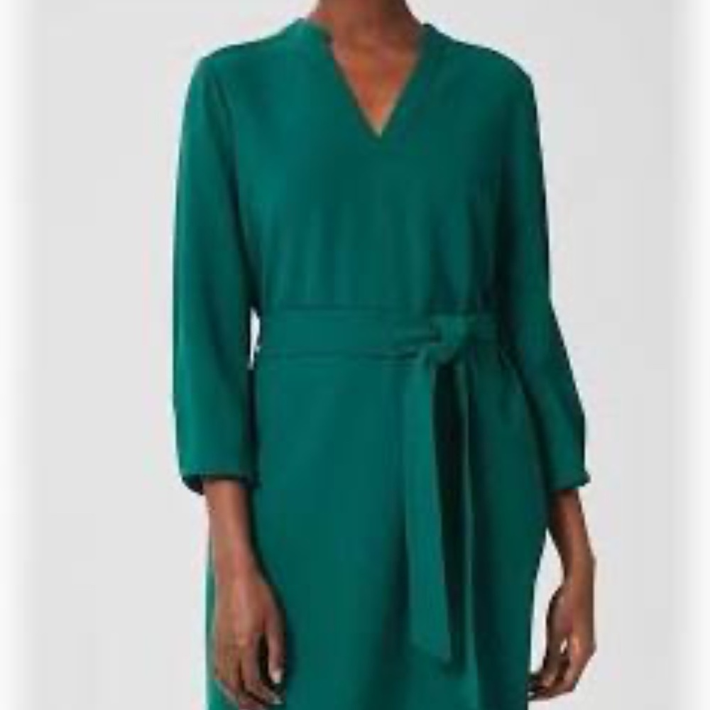 Hobbs London Kirsty Belted Dress Jade Green New with Tags